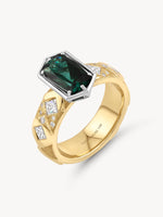 Elongated Tourmaline Argyle Ring