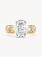 Elongated Diamond Argyle Ring