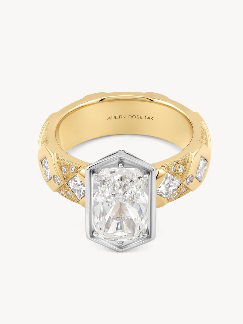 Elongated Diamond Argyle Ring