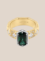 Elongated Tourmaline Argyle Ring