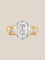 Elongated Diamond Argyle Ring