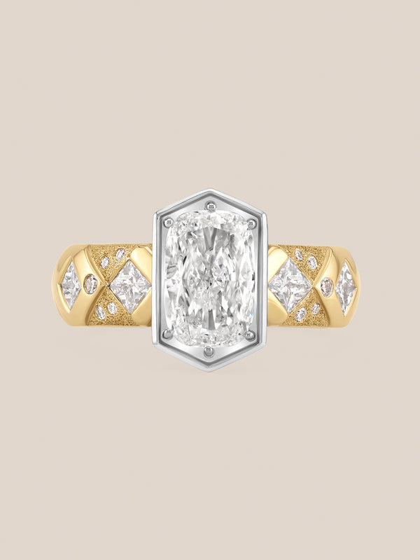 Elongated Diamond Argyle Ring
