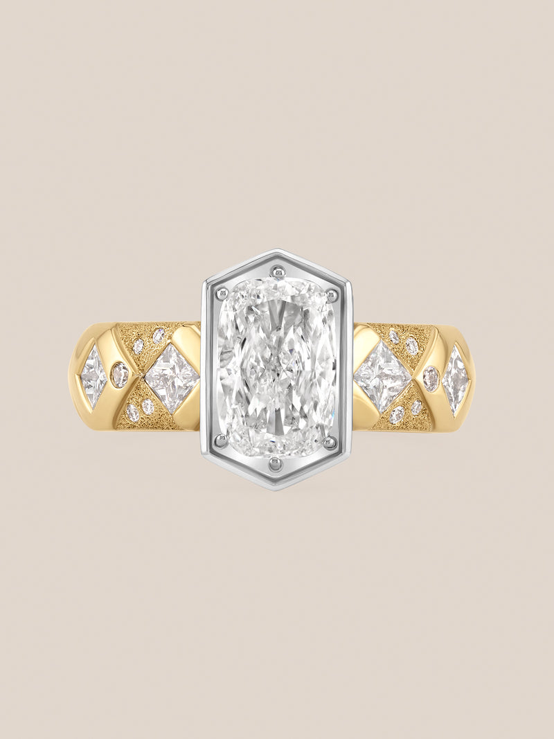 Elongated Diamond Argyle Ring