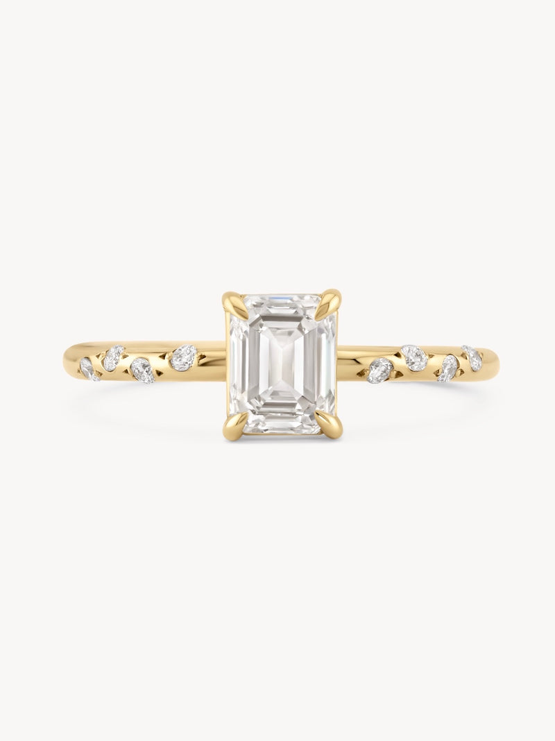 emerald cut dress ring Sarah O. The Bailey Emerald Cut Solitaire Ring