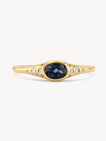 Starry Montana Sapphire Bezel Ring