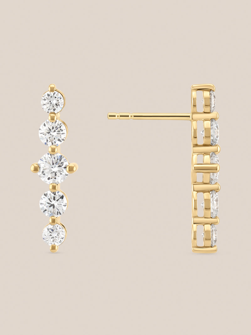 Straight Diamond Earrings