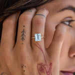 Large Starry Aquamarine Ring