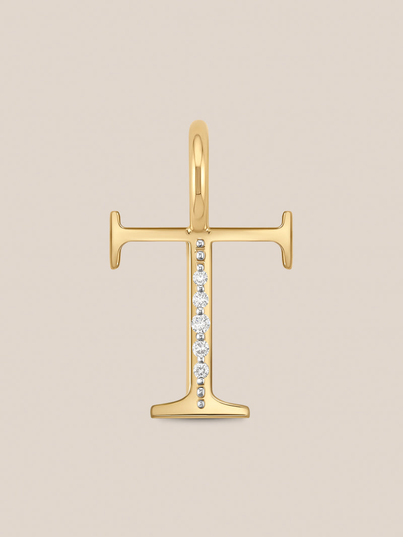 Diamond Initial Pendants