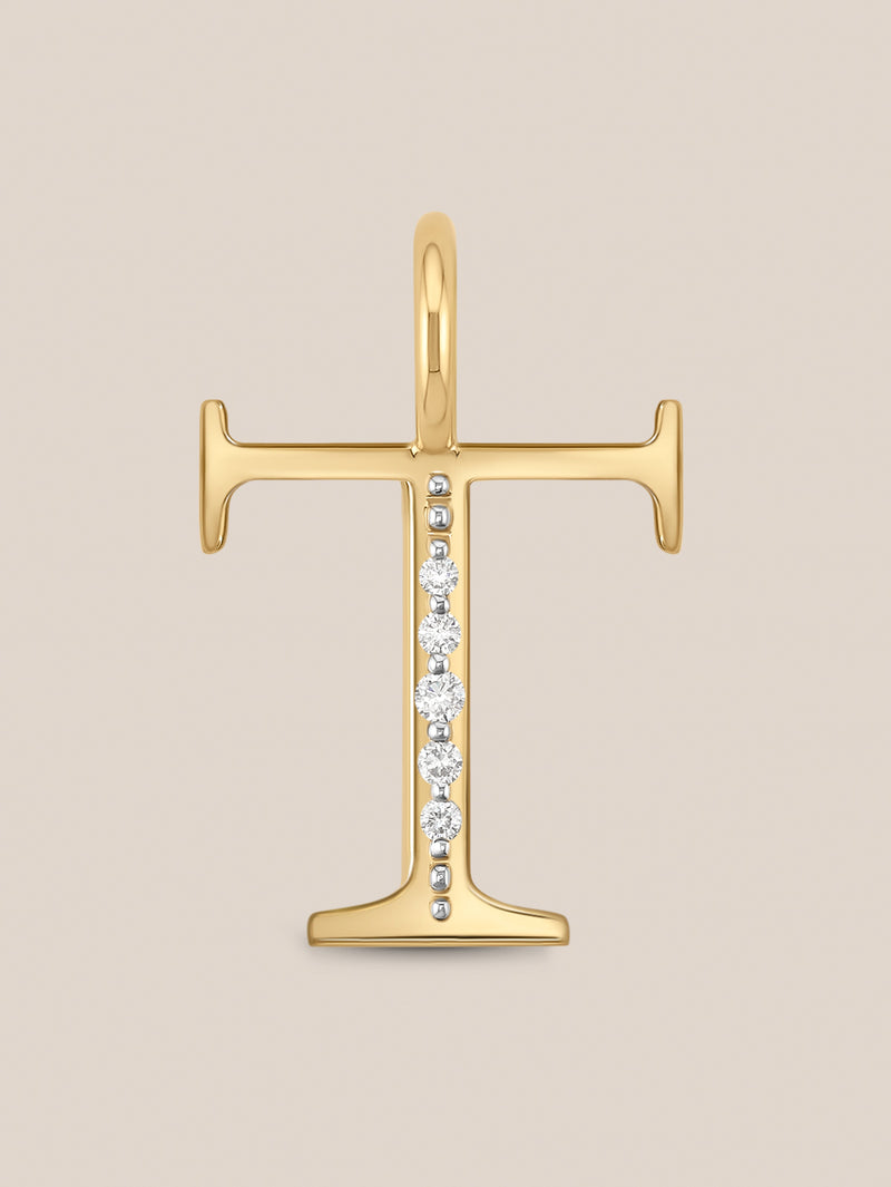 Diamond Initial Pendants