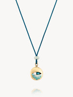 Enamel Swirl Eye Pendant