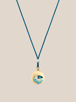 Enamel Swirl Eye Pendant