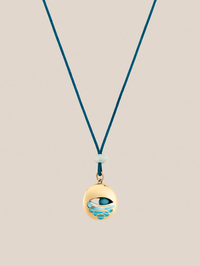 Enamel Swirl Eye Pendant