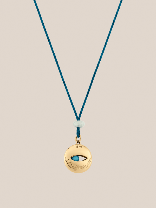 Enamel Swirl Eye Pendant