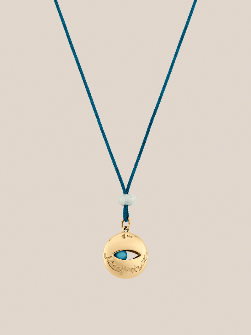 Enamel Swirl Eye Pendant
