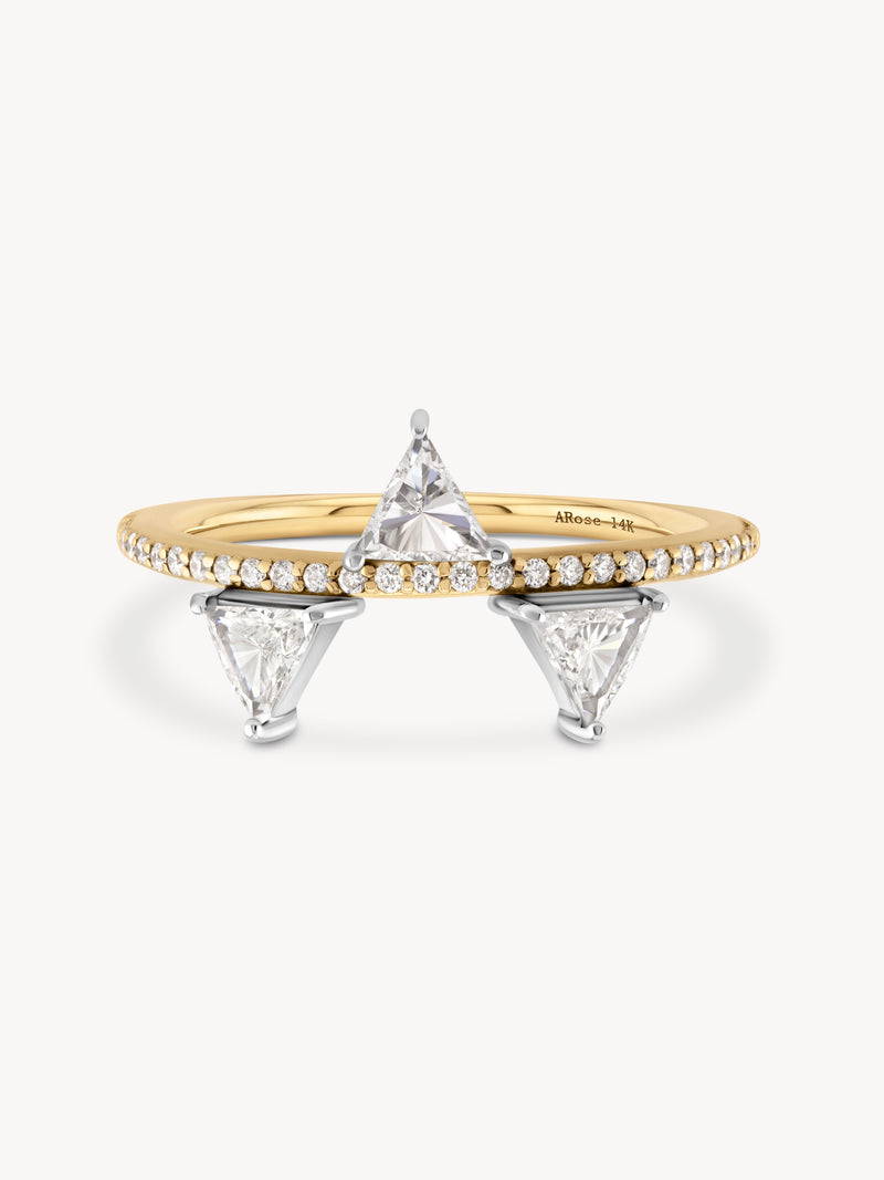 Tri Trillion Diamond Ring
