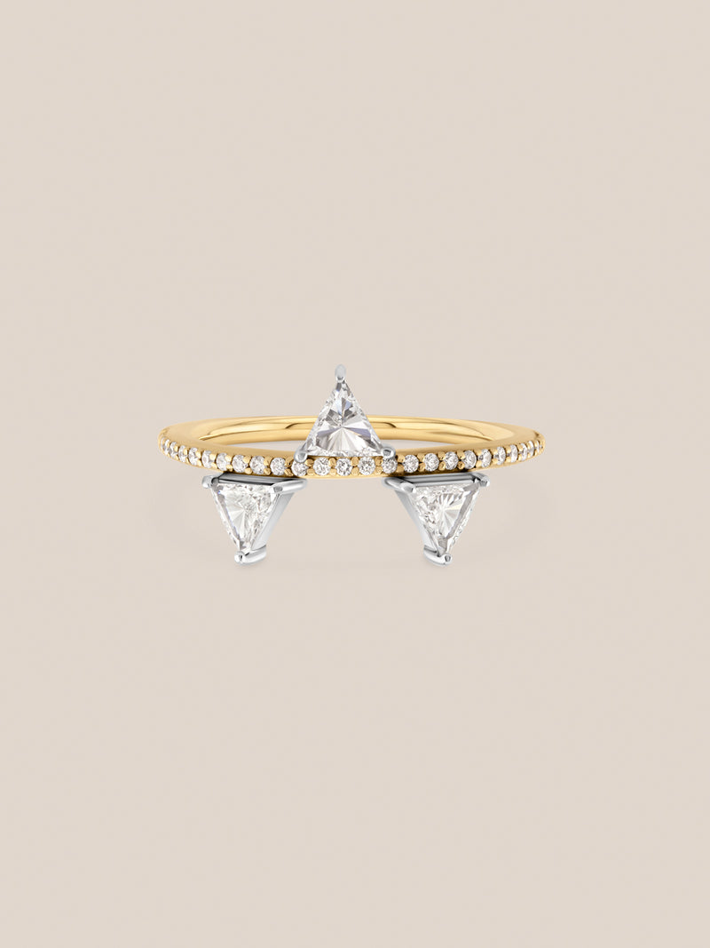 Tri Trillion Diamond Ring