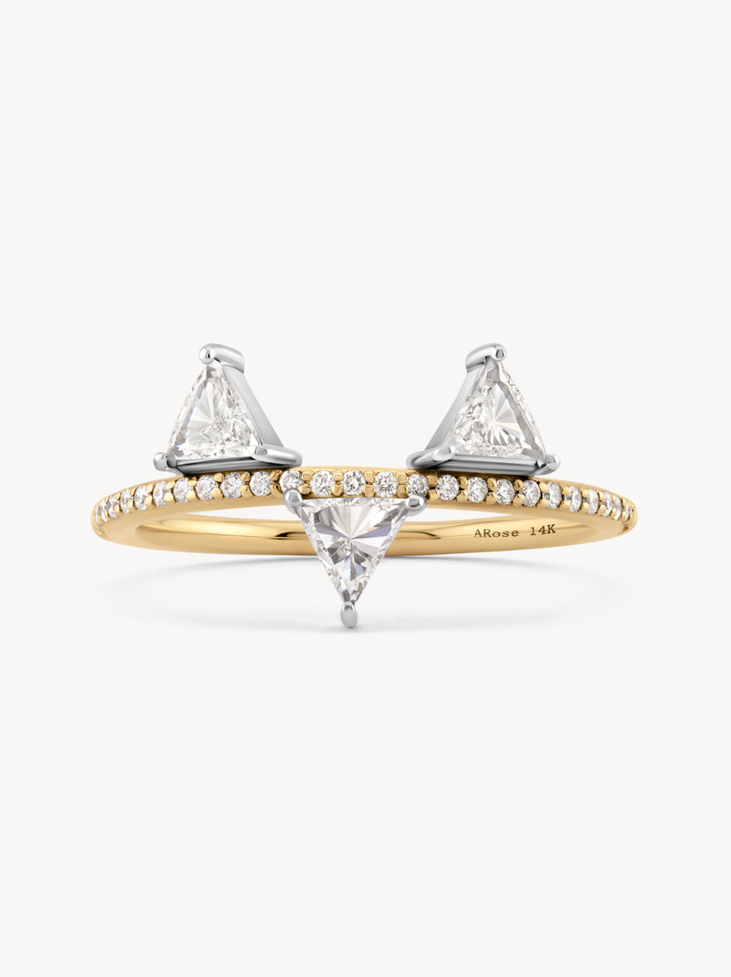 Tri Trillion Diamond Ring
