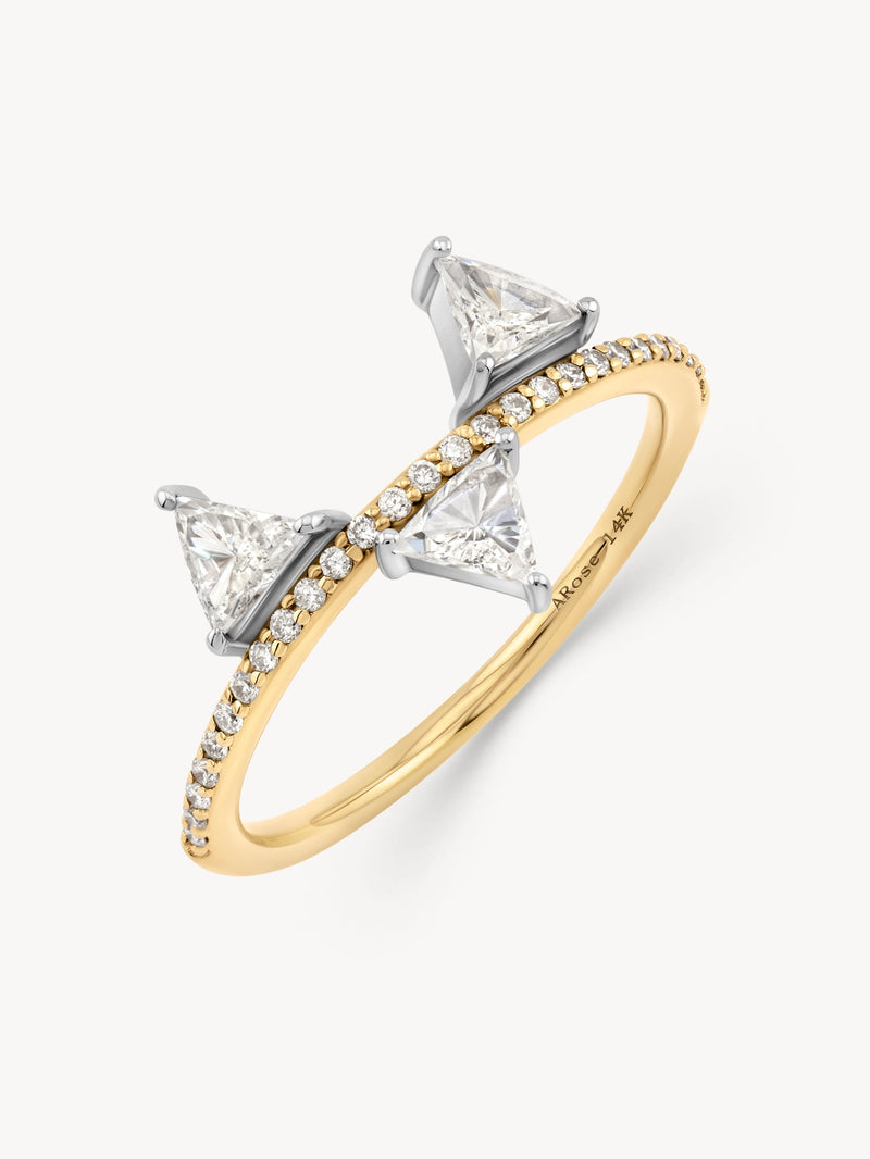 Tri Trillion Diamond Ring