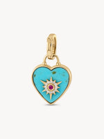 Trust Your Heart Turquoise Charm