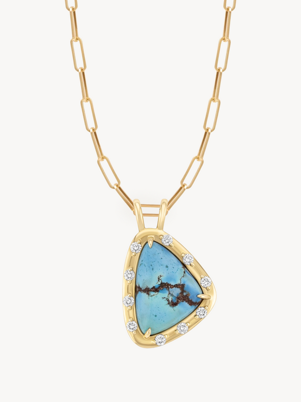 Golden Hills Turquoise Pendant - OOAK