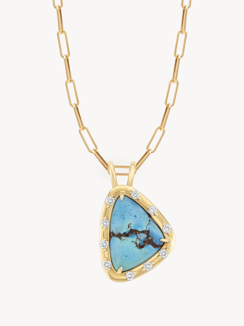 Golden Hills Turquoise Pendant - OOAK