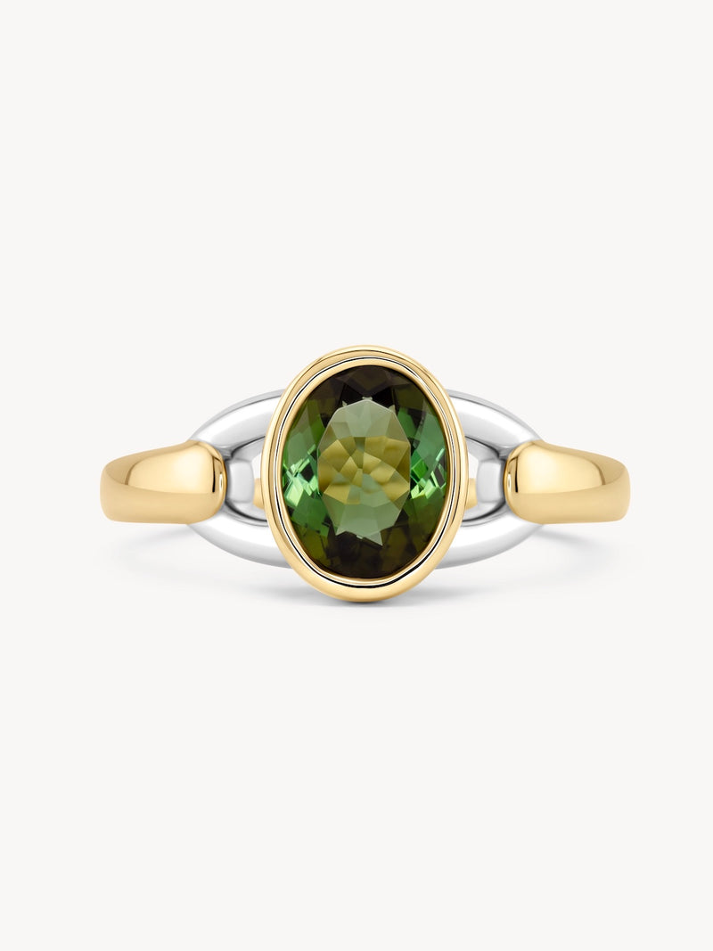 Oval-Cut Buckle Ring
