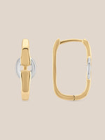 Two-Toned Buckle Earrings