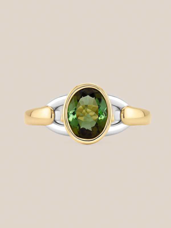 Oval-Cut Buckle Ring