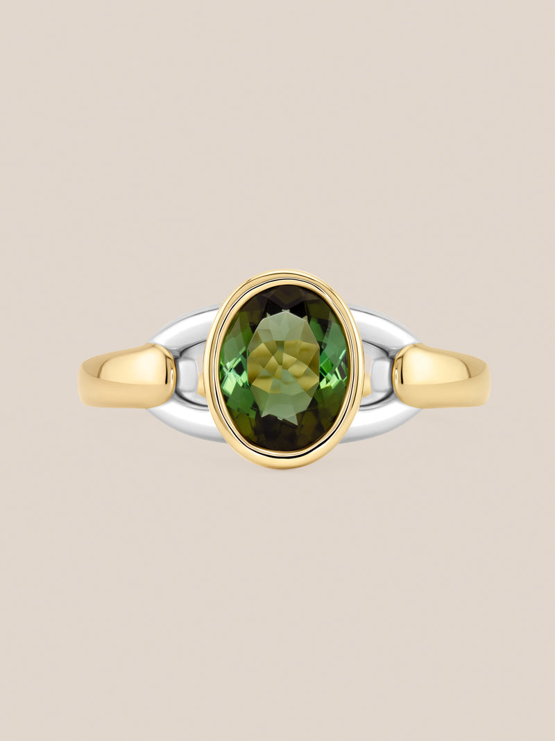 Oval-Cut Buckle Ring