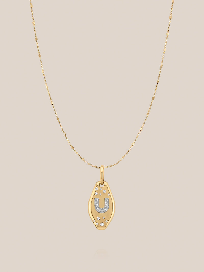 Initial Skipping Stone Pendant