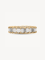 Mixed Metal Stitched Ring