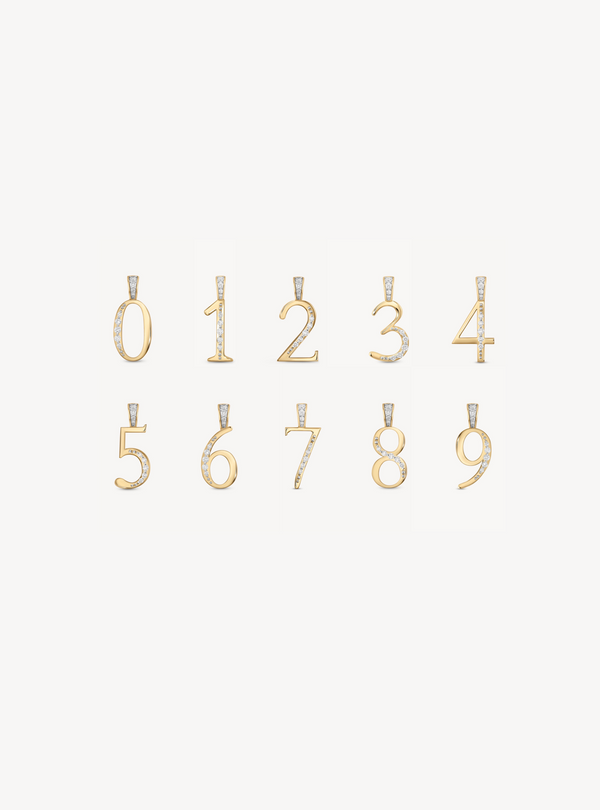 Diamond Number Pendants