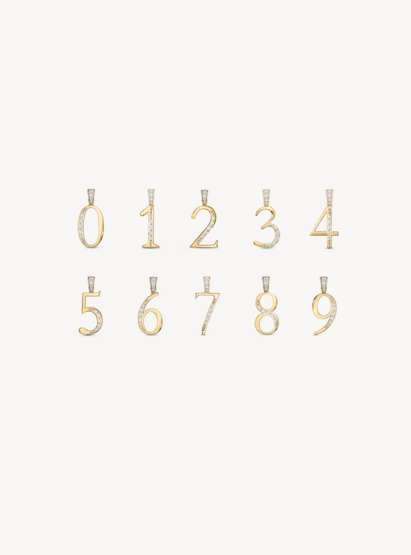 Diamond Number Pendants