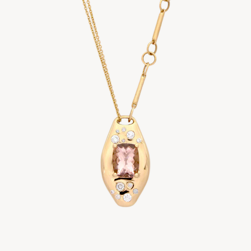 Morganite Slipper Necklace