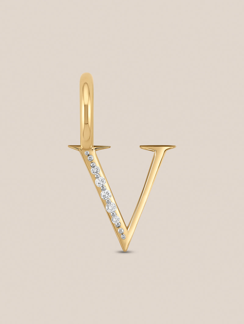 Diamond Initial Pendants