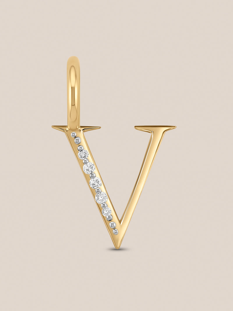 Diamond Initial Pendants