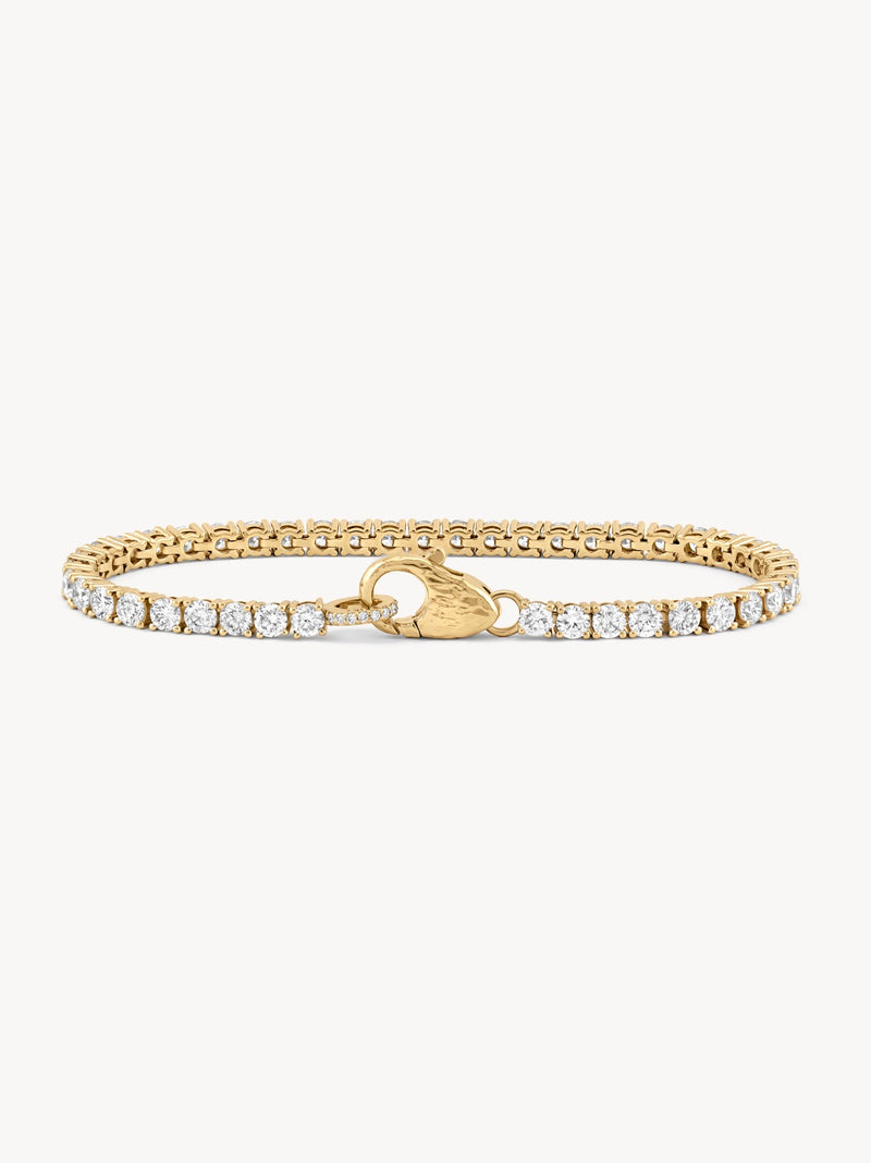 Lab-Grown Diamond Tennis Lock Bracelet