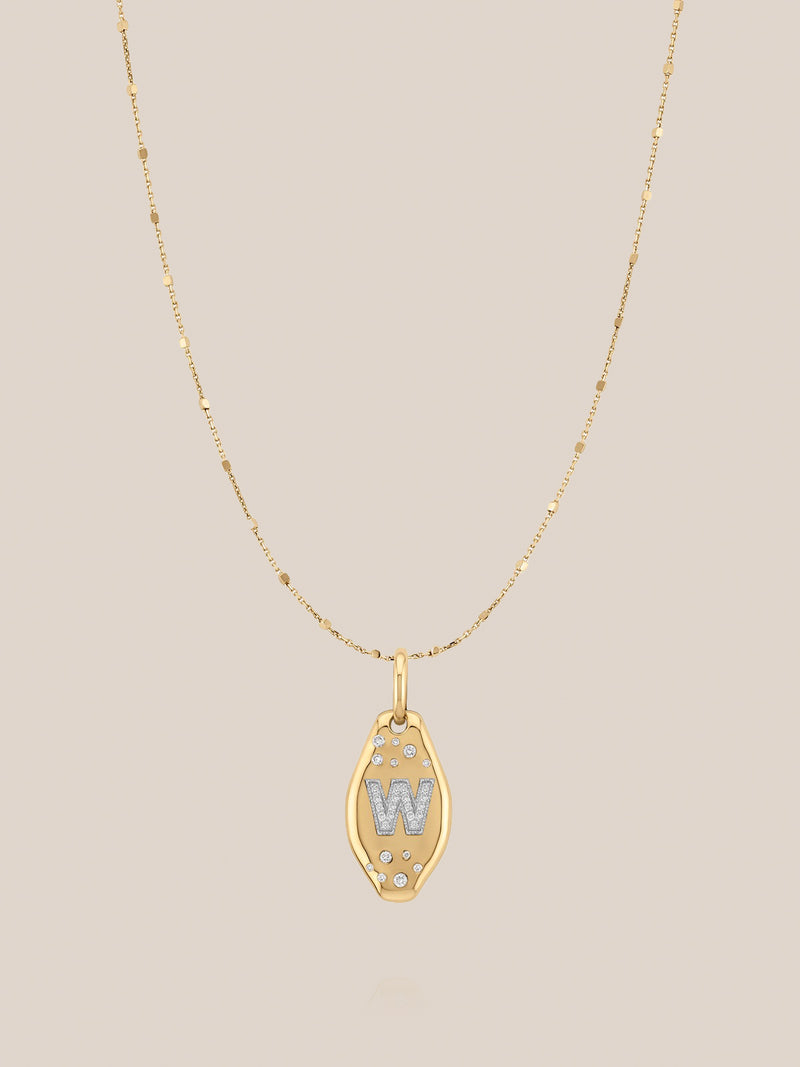 Initial Skipping Stone Pendant