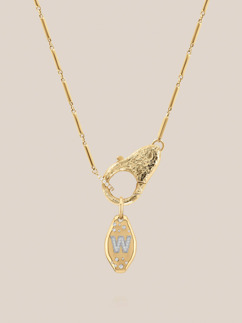 Initial Skipping Stone Pendant