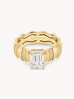 Diamond Pillar Engagement Ring