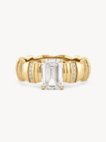 Diamond Pillar Engagement Ring