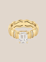 Diamond Pillar Engagement Ring