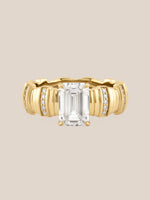 Diamond Pillar Engagement Ring