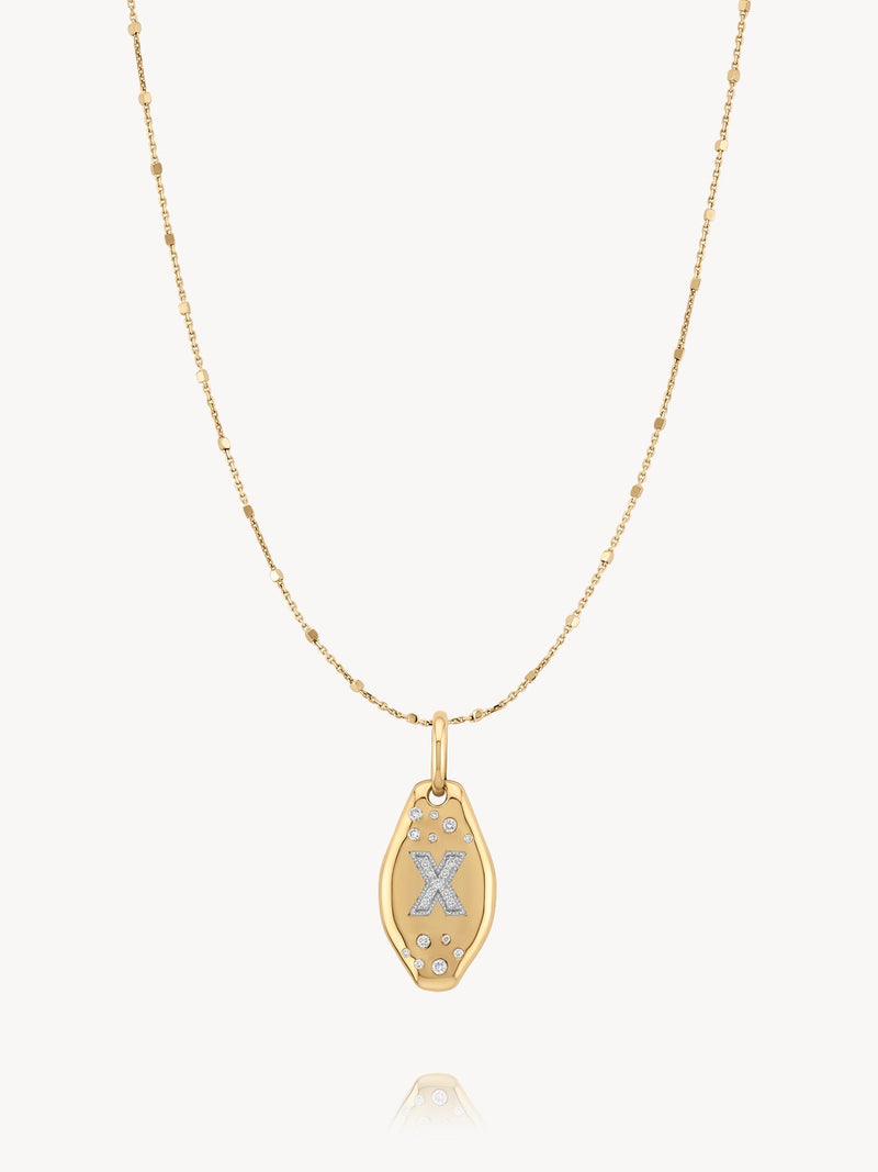 Initial Skipping Stone Pendant