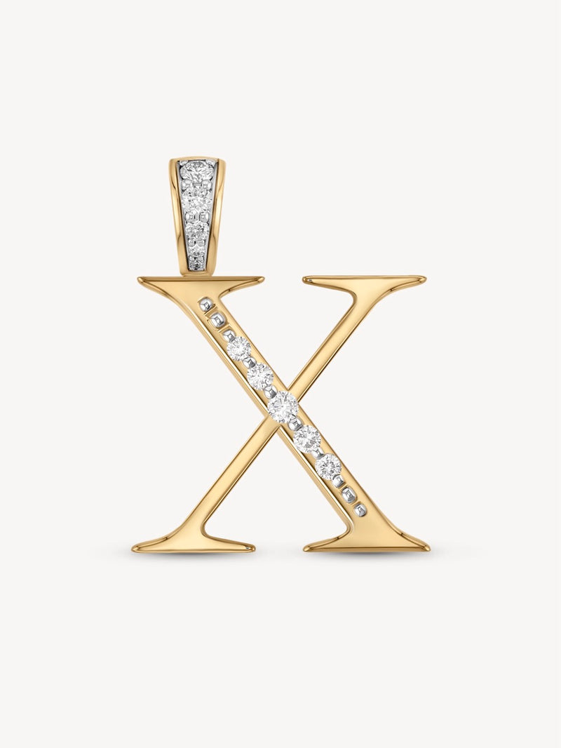 Diamond Initial Pendants