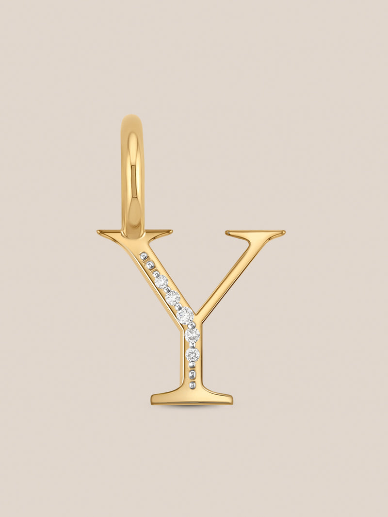 Diamond Initial Pendants