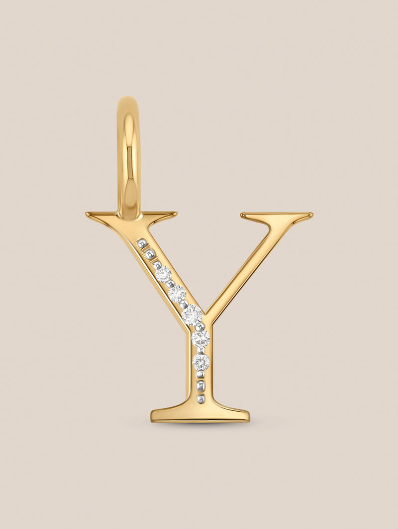 Diamond Initial Pendants