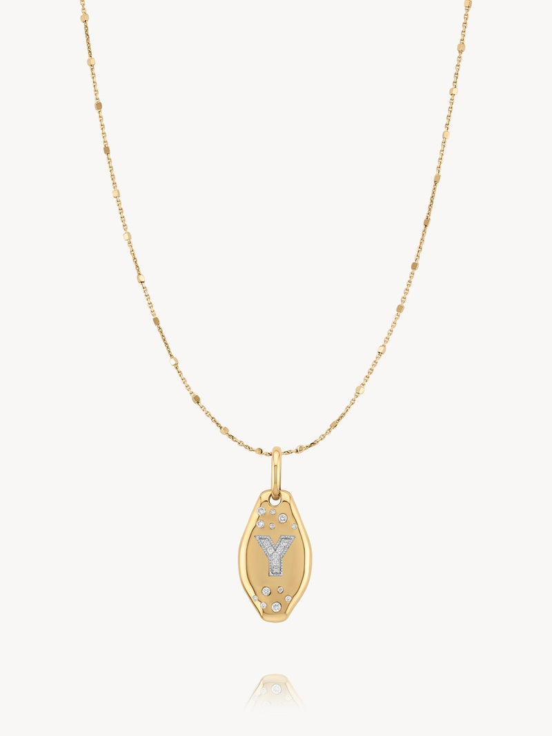 Initial Skipping Stone Pendant