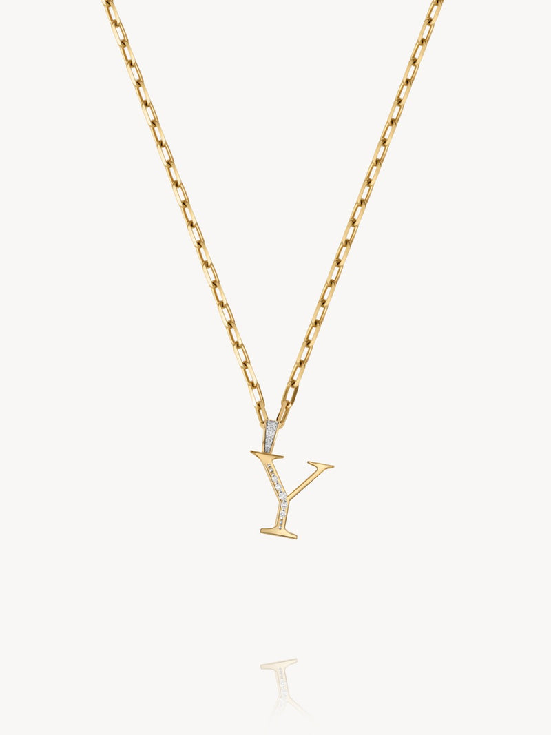 Diamond Initial Pendants