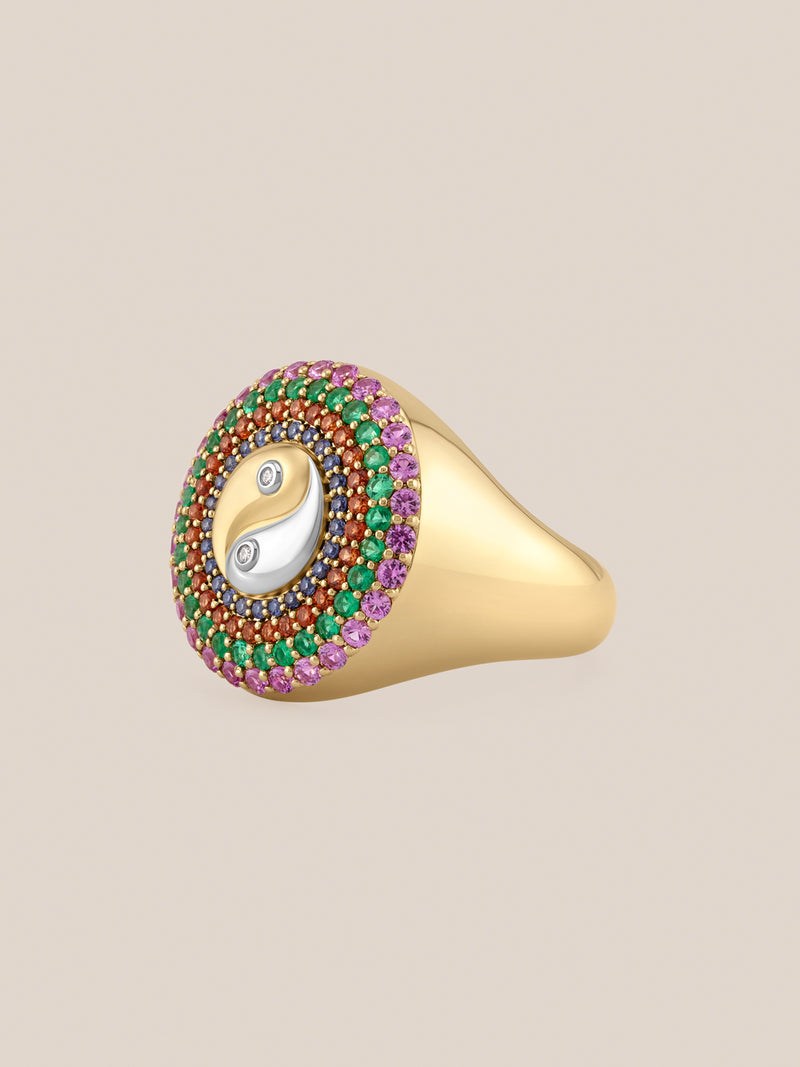Yin Yang Signet Ring